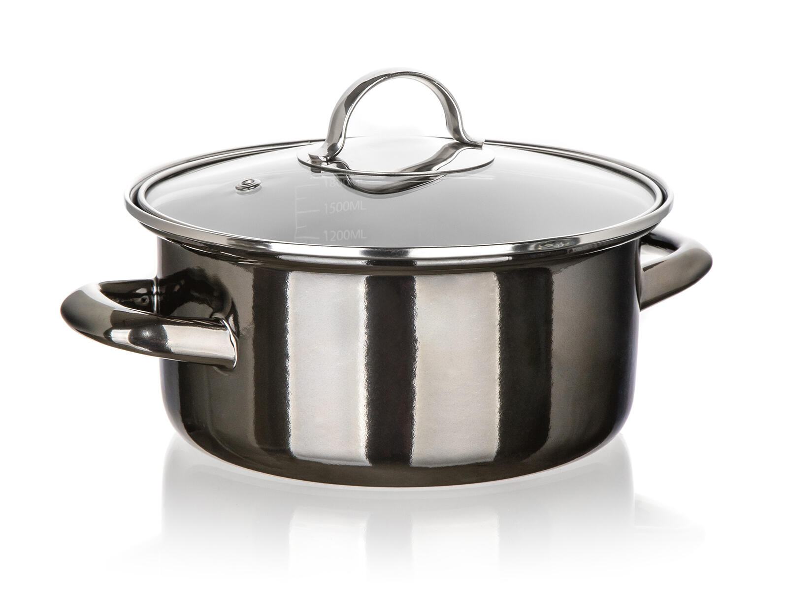 hrnec + skl.poklice pr.20cm 2l METALLIC Black