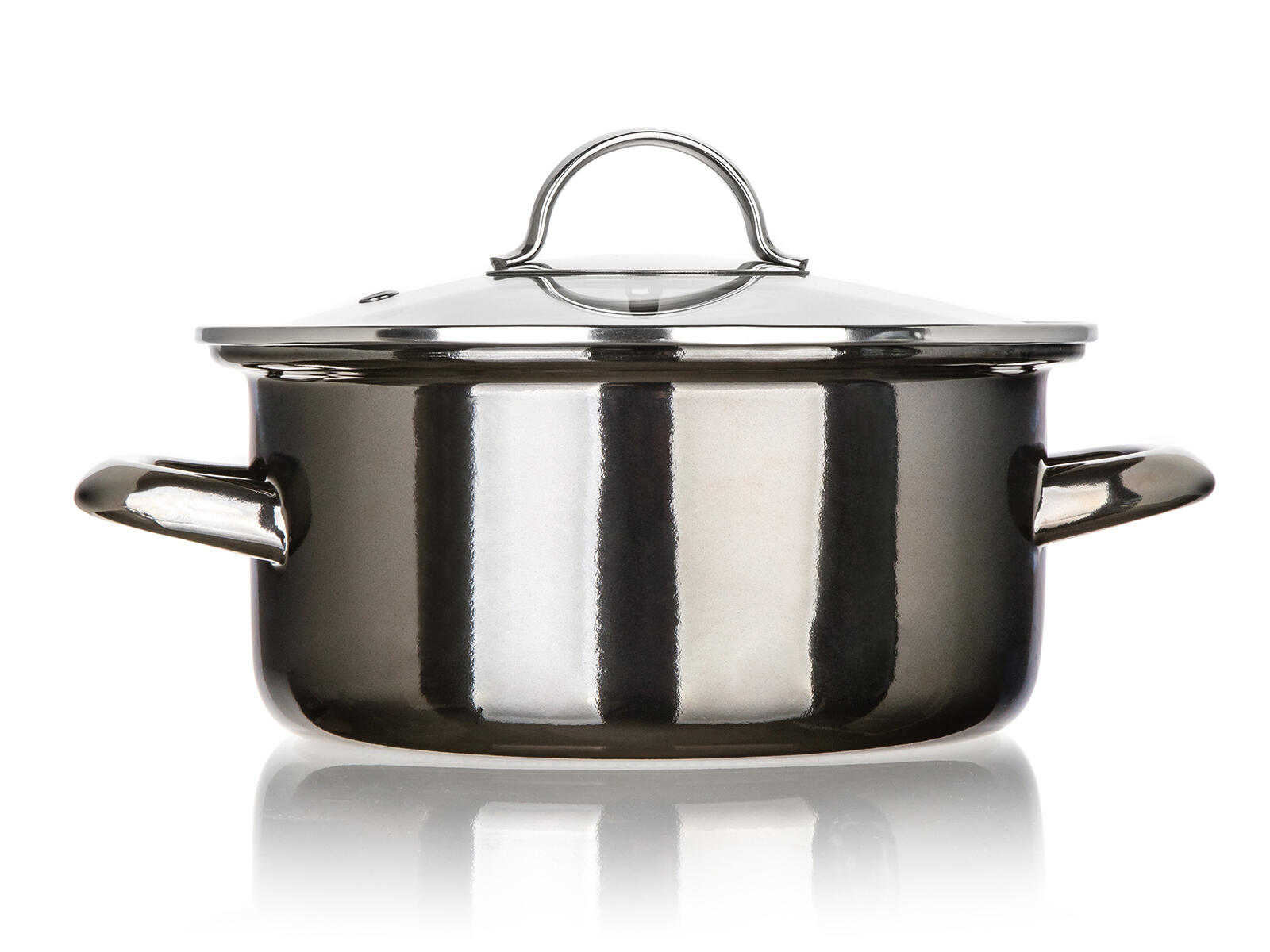 hrnec + skl.poklice pr.20cm 2l METALLIC Black