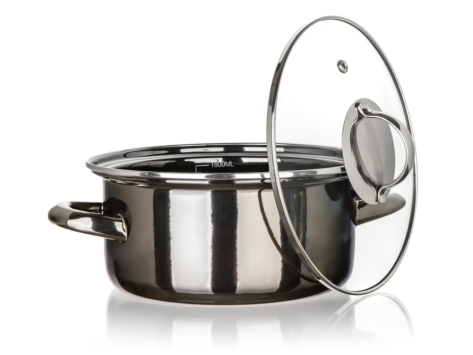 hrnec + skl.poklice pr.20cm 2l METALLIC Black