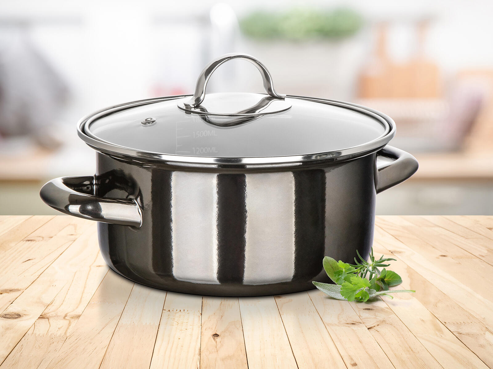 hrnec + skl.poklice pr.20cm 2l METALLIC Black 1.04 Kg MTA MAXMIX Sklad14 287325