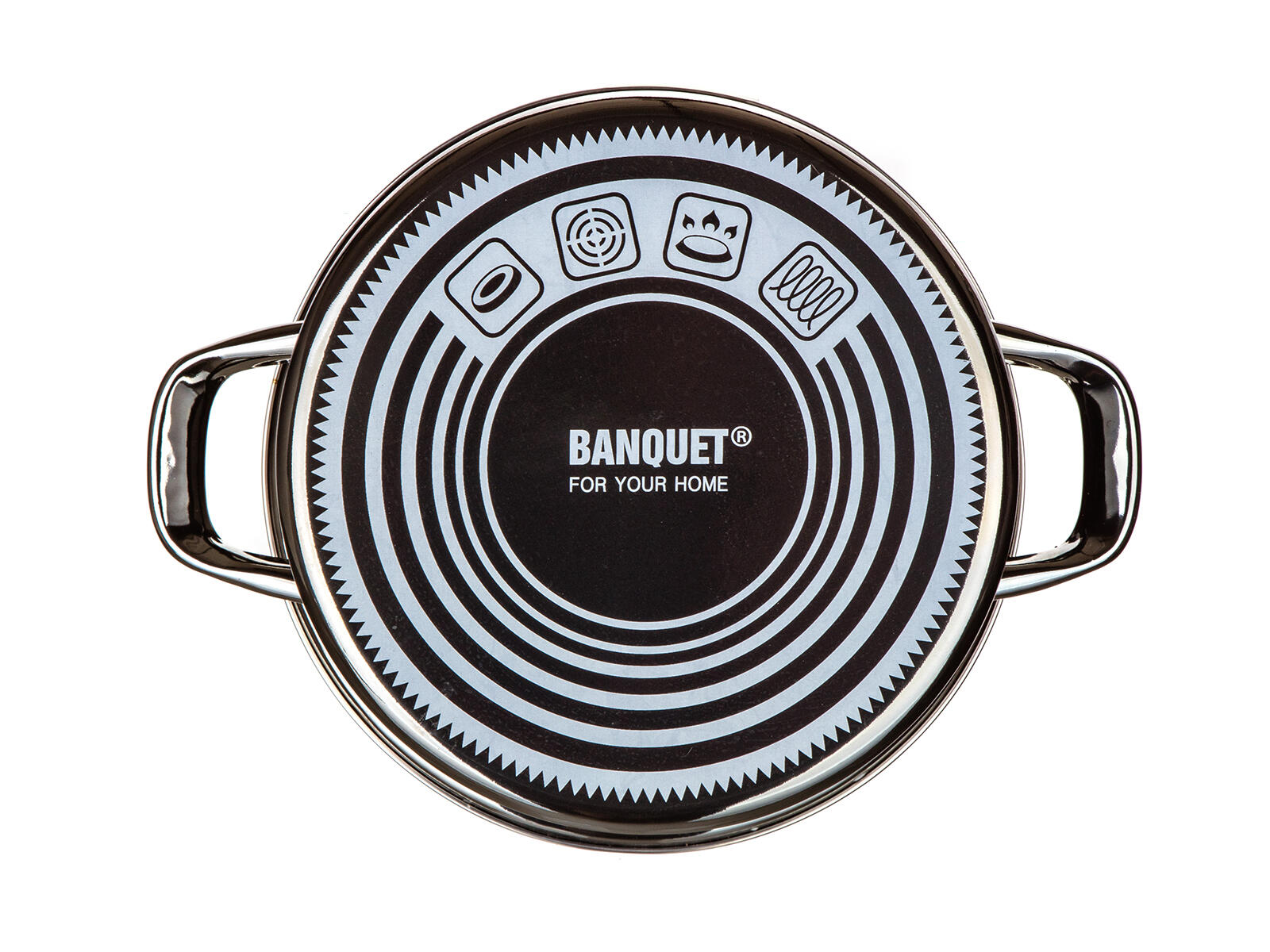 hrnec + skl.poklice pr.22cm 3,7l METALLIC Black 1.38 Kg MTA MAXMIX Sklad14 287326