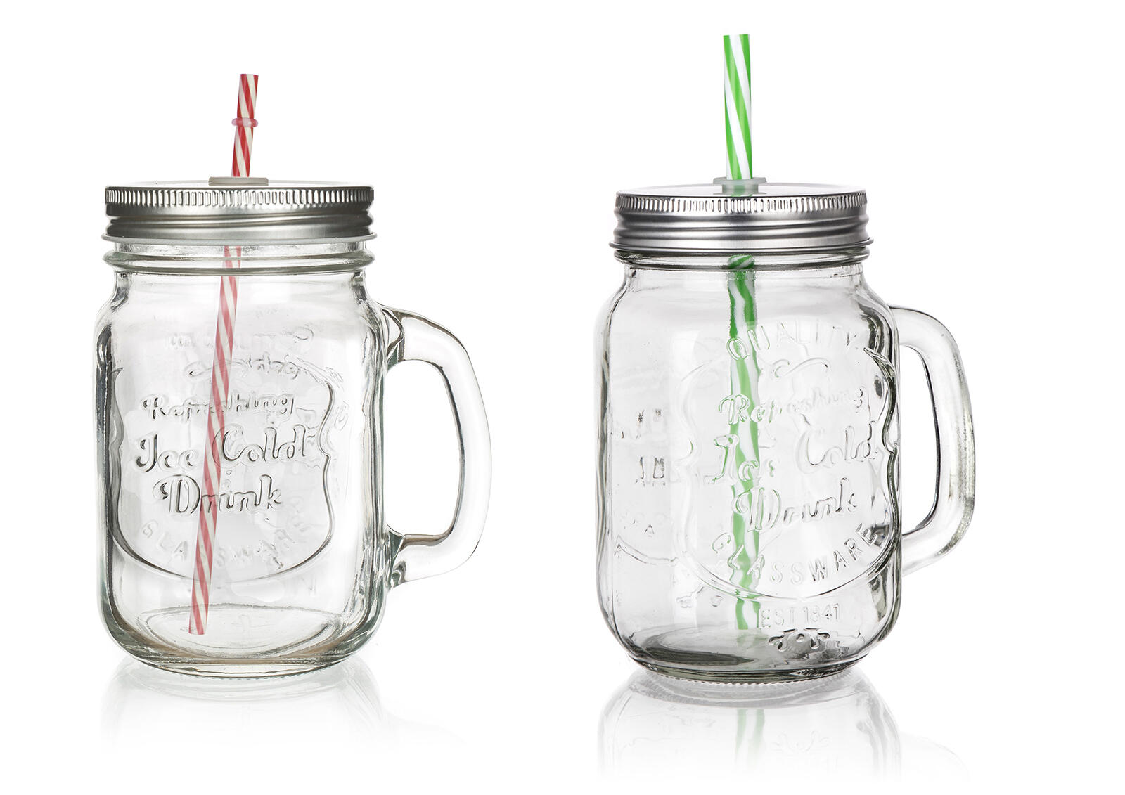 hrnek 450ml MADEIRA, s víčkem a brčkem, sklo/kov/PH