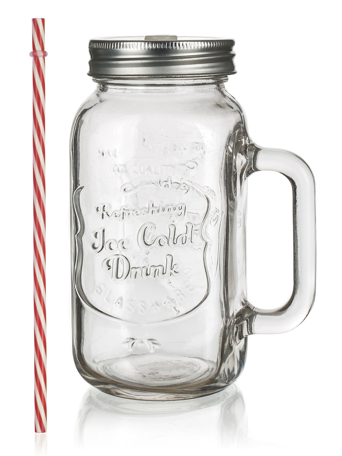 hrnek 700ml MADEIRA, s víčkem a brčkem, sklo/kov/PH 0.53 Kg MTA MAXMIX Sklad14 287376