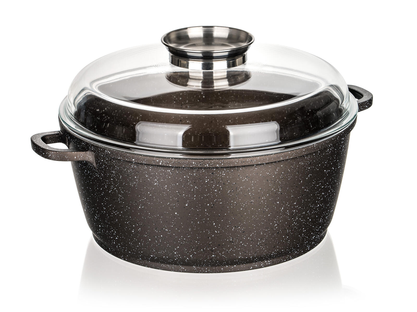 hrnec 28x12,5cm nepřiln.povrch PREMIUM Dark Brown se skl.poklicí,aroma knob