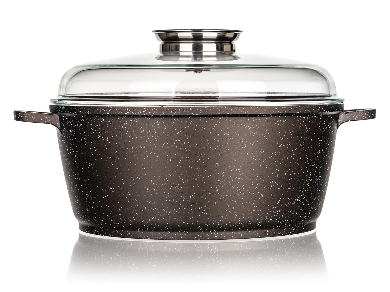 hrnec 28x12,5cm nepřiln.povrch PREMIUM Dark Brown se skl.poklicí,aroma knob