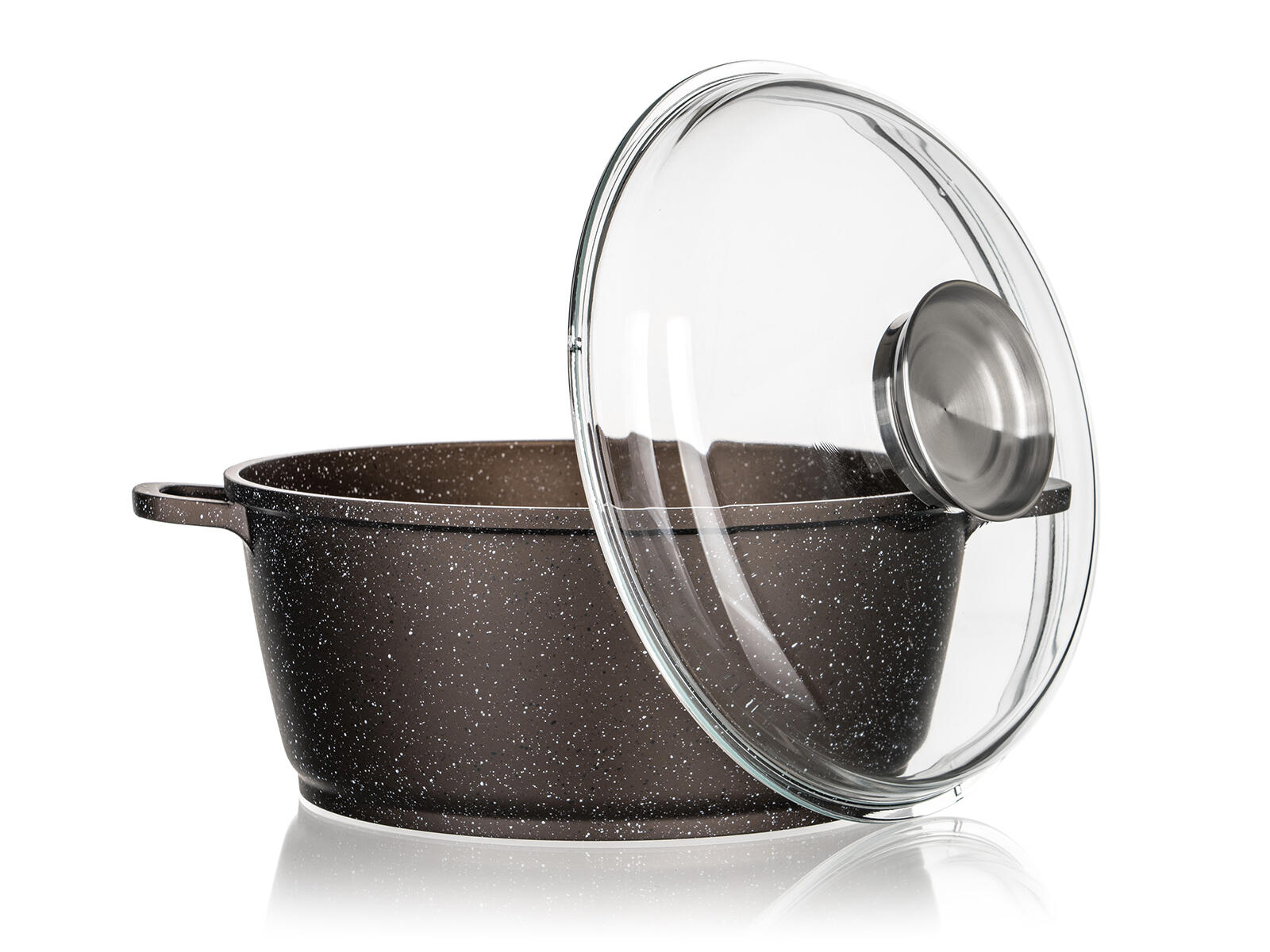 hrnec 28x12,5cm nepřiln.povrch PREMIUM Dark Brown se skl.poklicí,aroma knob