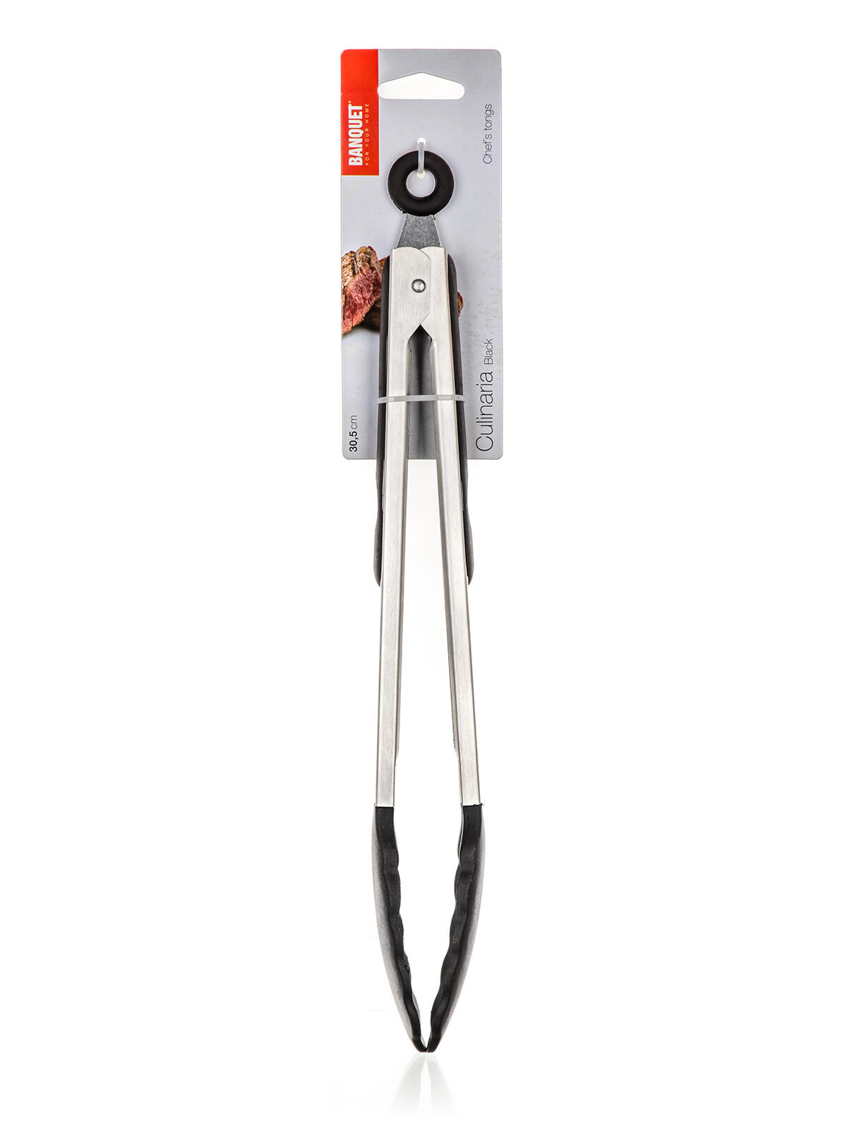 kleště kuchařské 30,5cm nerez/silikon CULINARIA BLACK 0.14 Kg MTA MAXMIX Sklad14 287401 8591022603666