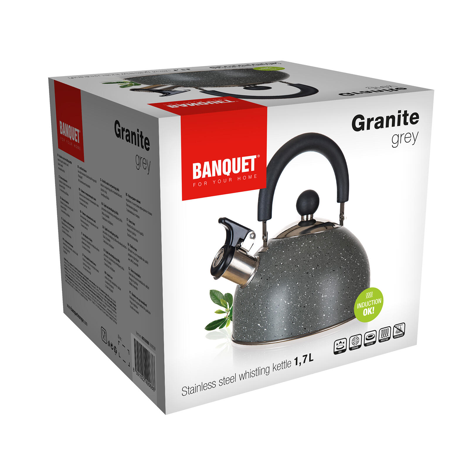 konvice 1,7l GRANITE Grey nerez 0.48 Kg MTA MAXMIX Sklad14 287405