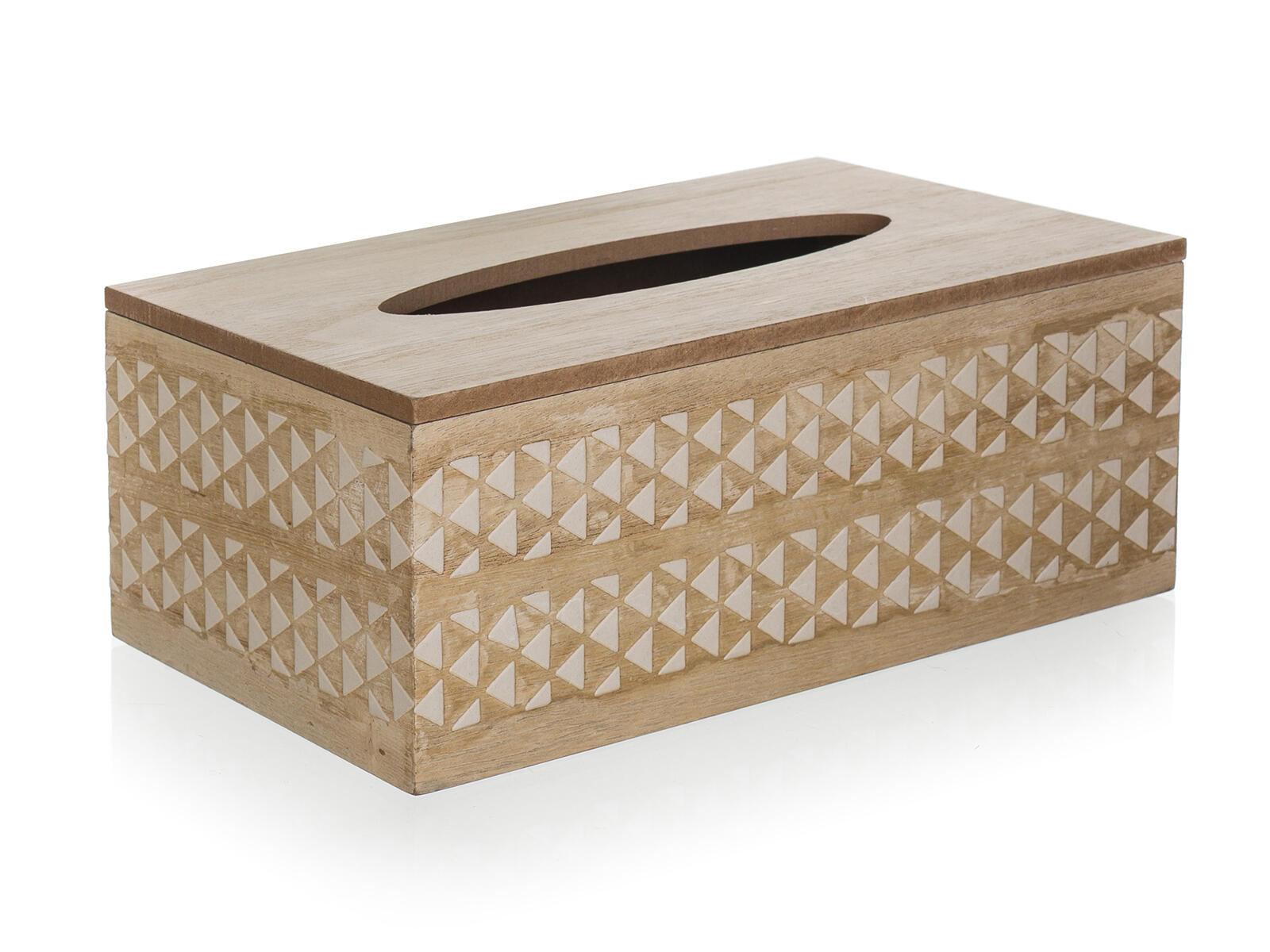 krabička na papír.kapesníky 24x13x9,5cm BÍ ornament 0.5 Kg MTA MAXMIX Sklad14 287434