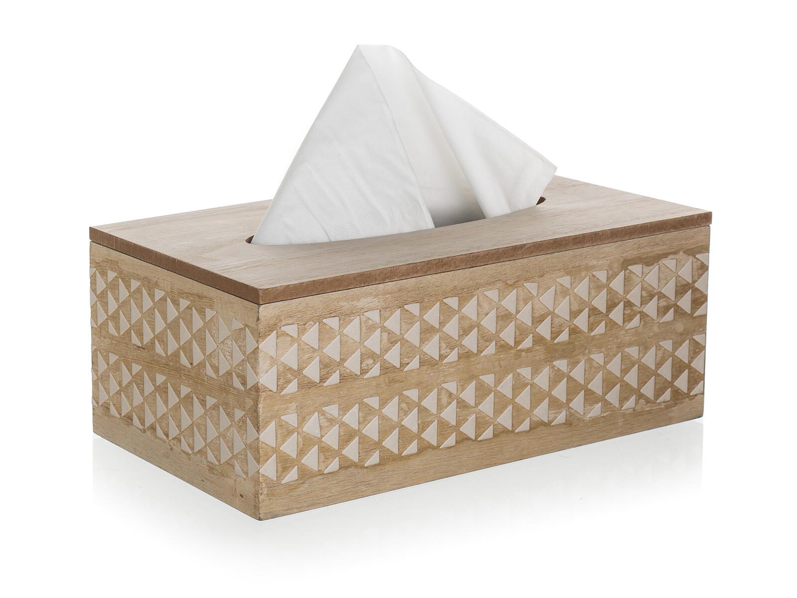 krabička na papír.kapesníky 24x13x9,5cm BÍ ornament 0.5 Kg MTA MAXMIX Sklad14 287434