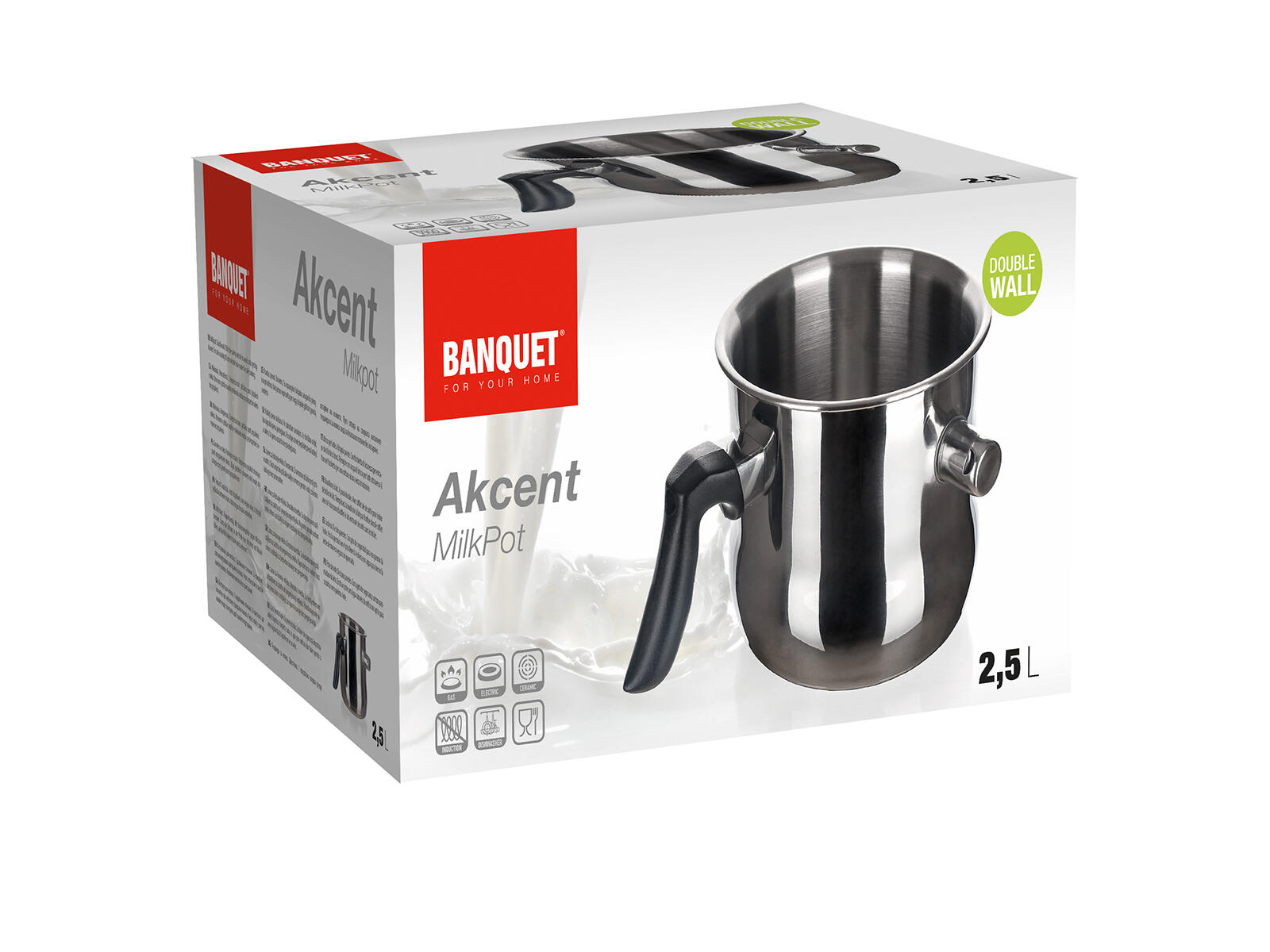 mlékovar AKCENT 2,5l nerez 0.36 Kg MTA MAXMIX Sklad14 287547