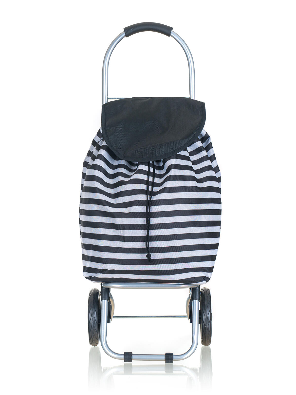 taška nákupní 30l, nosnost 25kg, PRUHY BÍ/ČER