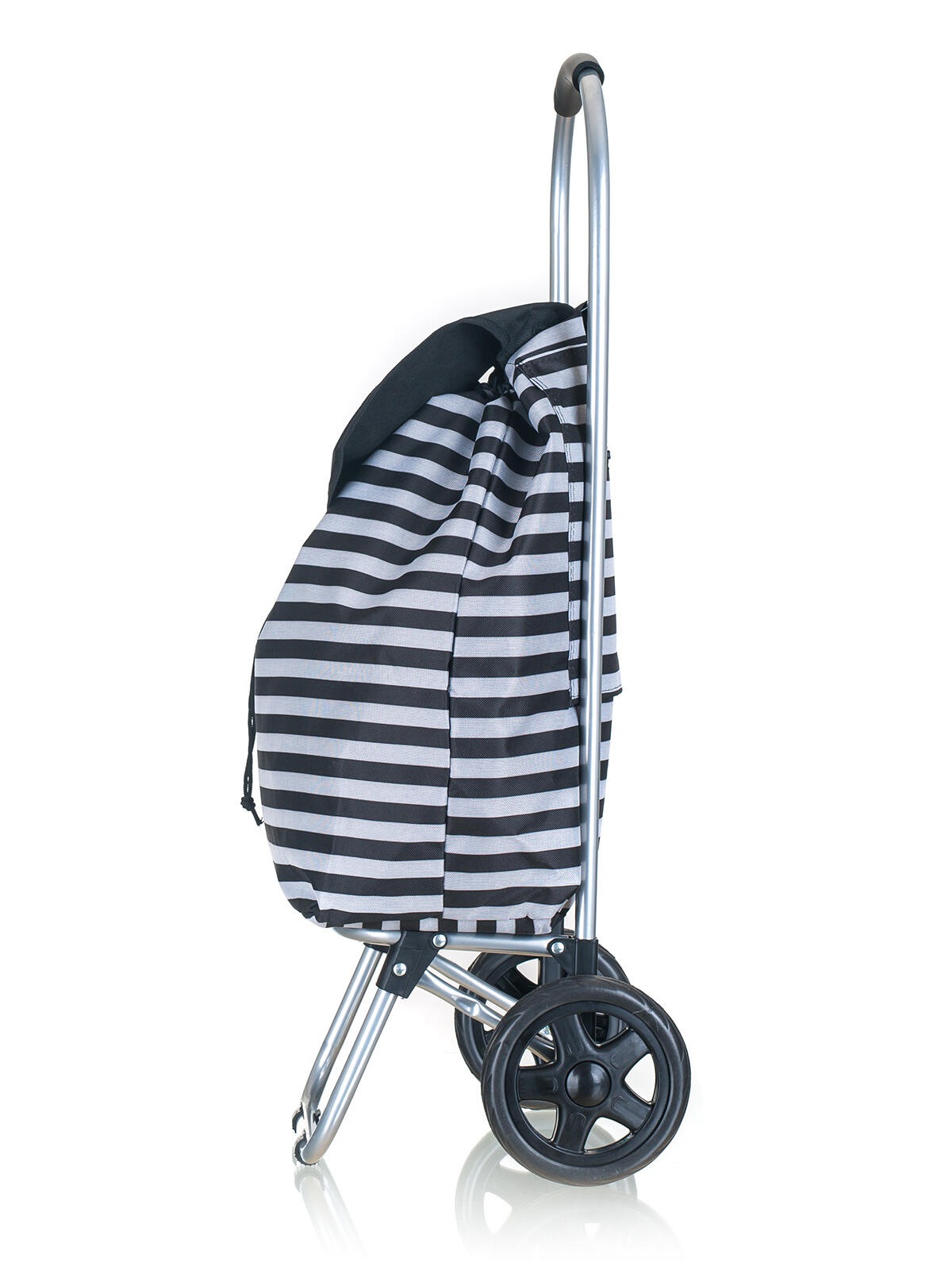 taška nákupní 30l, nosnost 25kg, PRUHY BÍ/ČER