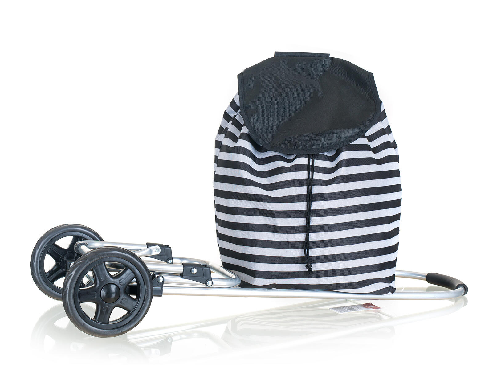 taška nákupní 30l, nosnost 25kg, PRUHY BÍ/ČER