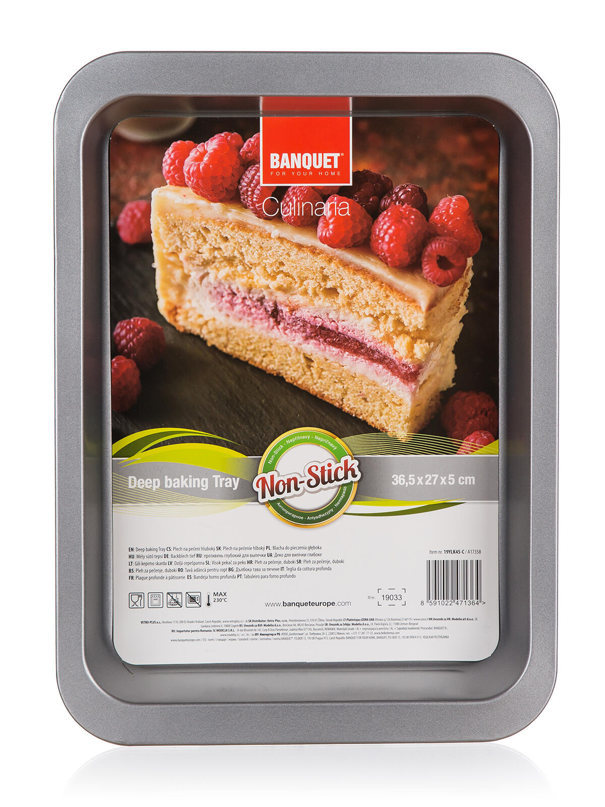 plech na pečení 36,5x27x4,5cm nepřiln.povrch CULINARIA 0.44 Kg MTA MAXMIX Sklad14 287627
