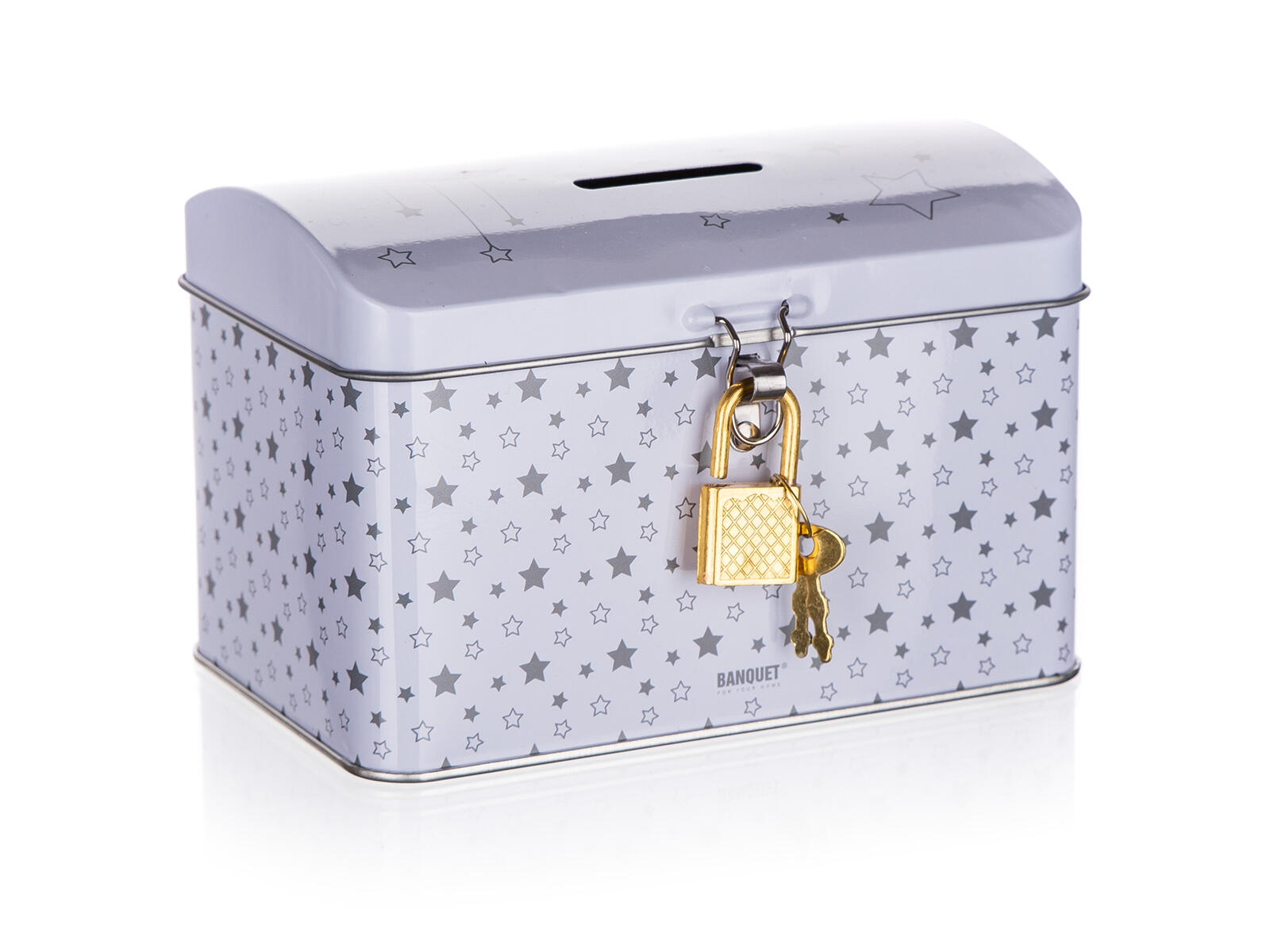 kasička TRUHLA 12,8x8,4x8,4cm plech.BÍ 0.12 Kg MTA MAXMIX Sklad14 287630