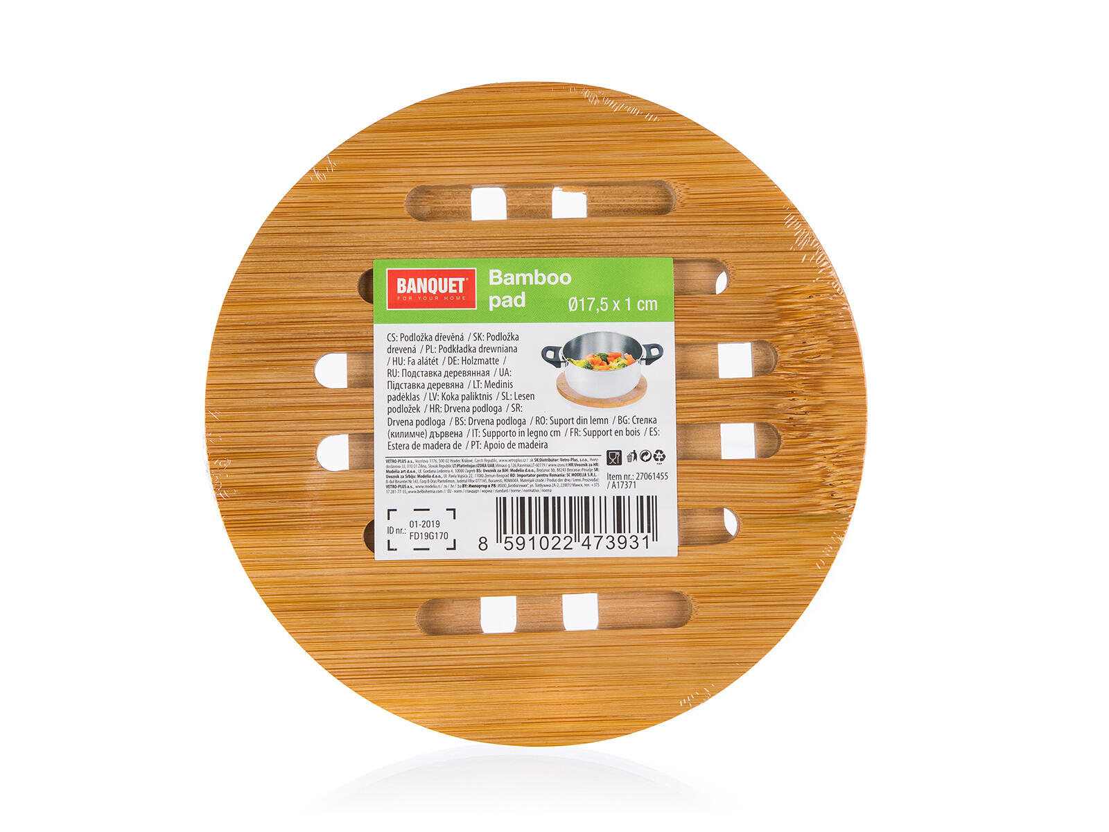 podložka dřevěná pr.17,5x1cm BRILLANTE bambus 0.13 Kg MTA MAXMIX Sklad14 287636 8591022473931