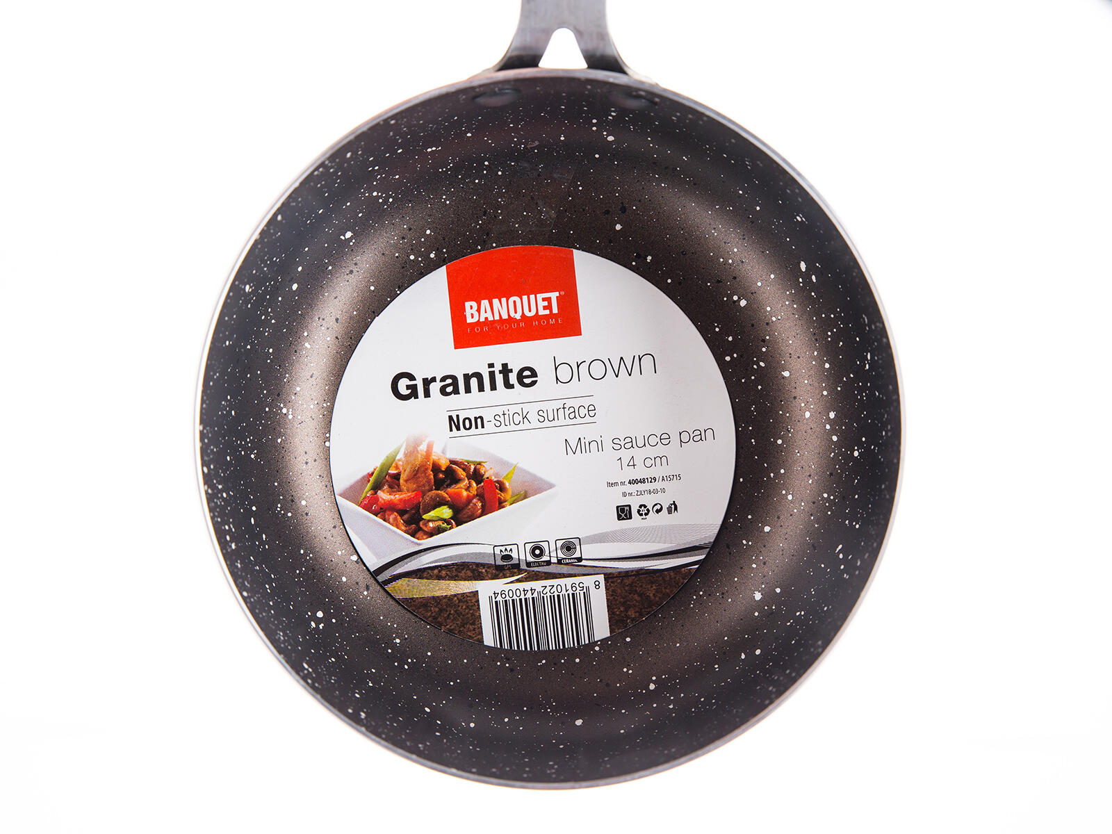 rendlík s ručkou 14x6cm mini nepřiln.povrch GRANITE Brown x 0.21 Kg MTA MAXMIX Sklad14 287698