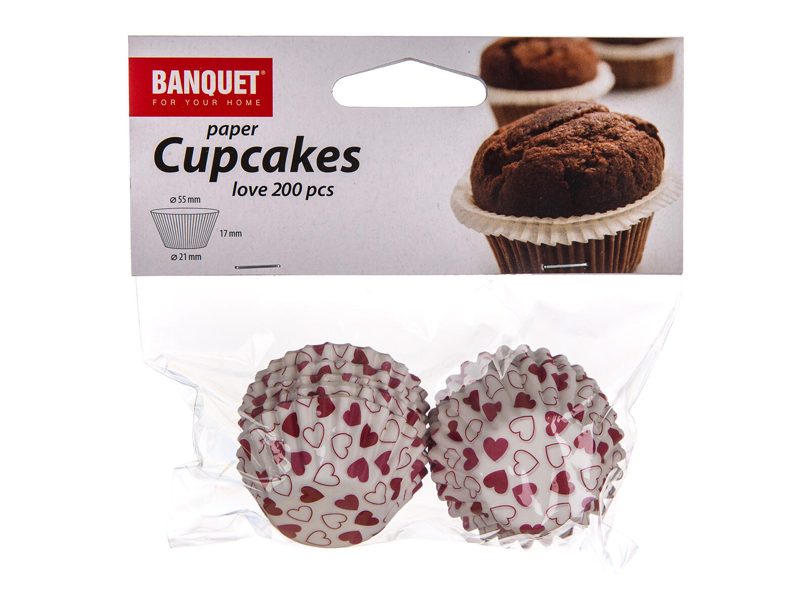 košíček cukrářský 5,5x1,7cm papírový (200ks) LOVE 0.02 Kg MTA MAXMIX Sklad14 287712