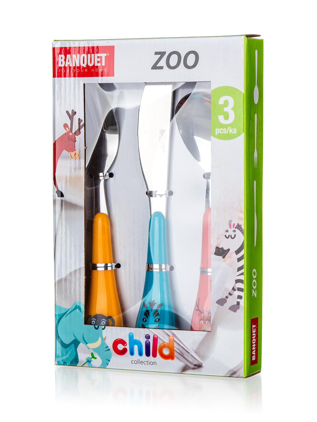 příbor dětský ZOO PH rukojeť sada 3díl. 0.13 Kg MTA MAXMIX Sklad14 287716