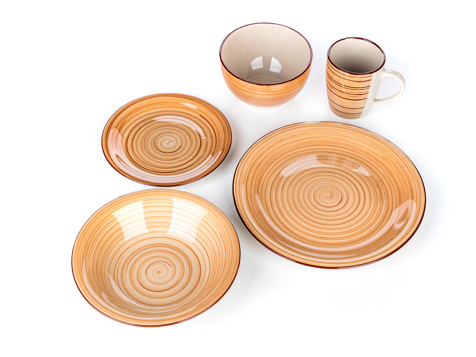 sada jídelní SPIRAL BROWN 30díl. keramická 15.44 Kg MTA MAXMIX Sklad14 287729