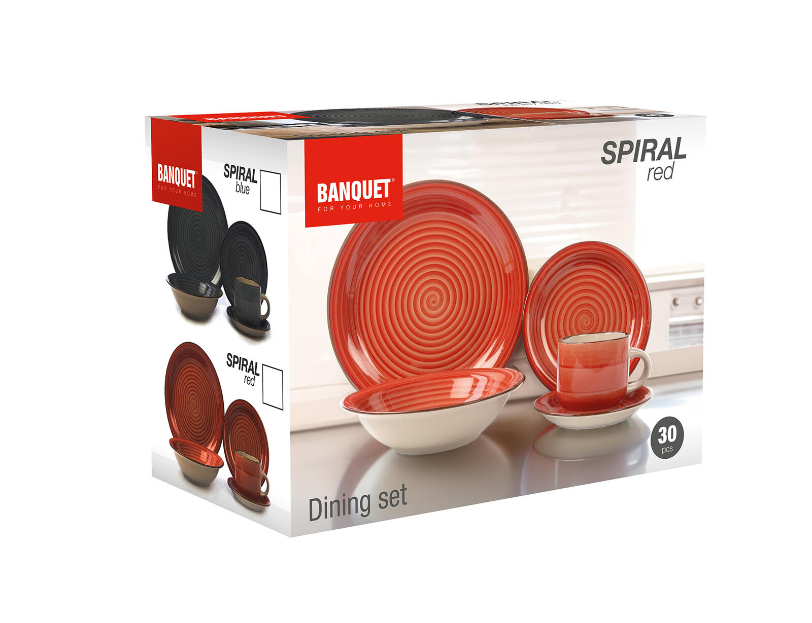 sada jídelní SPIRAL RED 30díl. keramická 17.76 Kg MTA MAXMIX Sklad14 287733