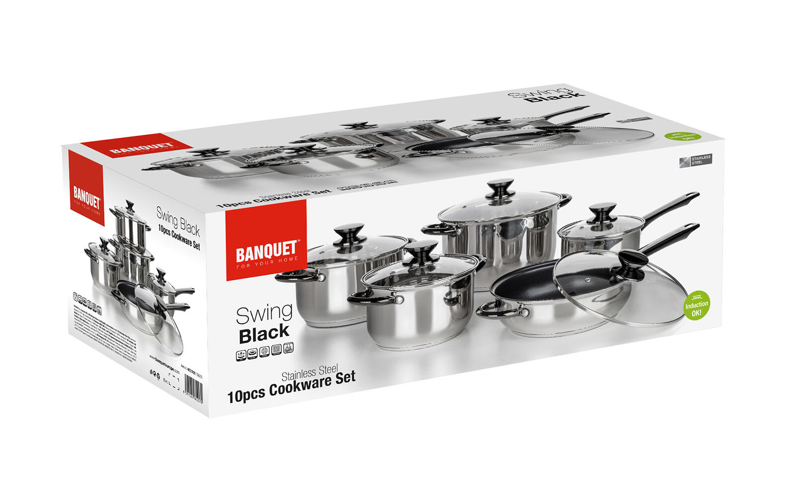 sada nádobí 10díl. nerez SWING Black 0 Kg MTA MAXMIX Sklad14 287752