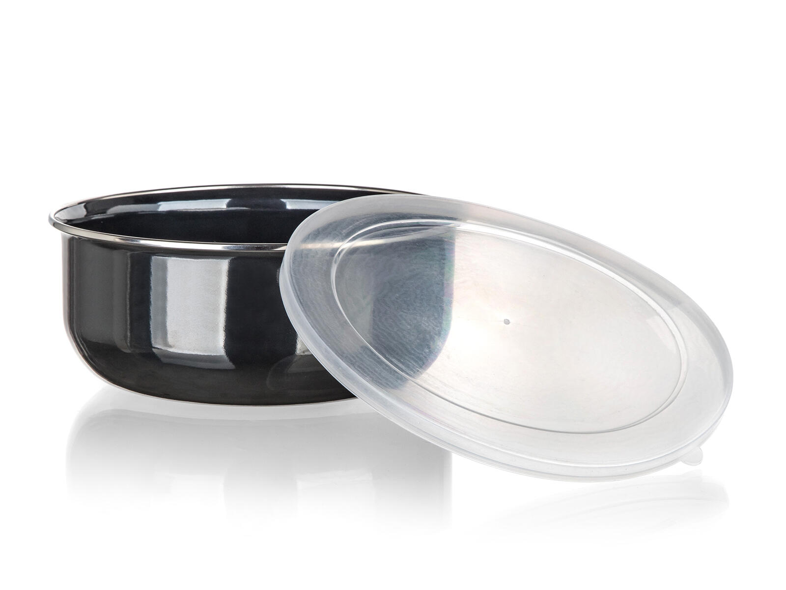 miska sada 8díl. (10,14,16,18cm + 4 víčka) smalt METALIC Black