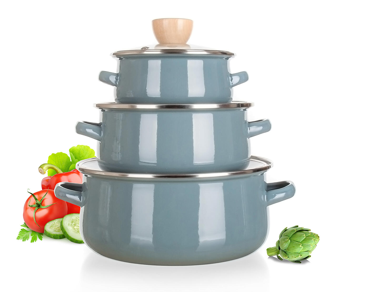 sada nádobí NATURAL OLIVE smalt 6díl. 1.56 Kg MTA MAXMIX Sklad14 287772