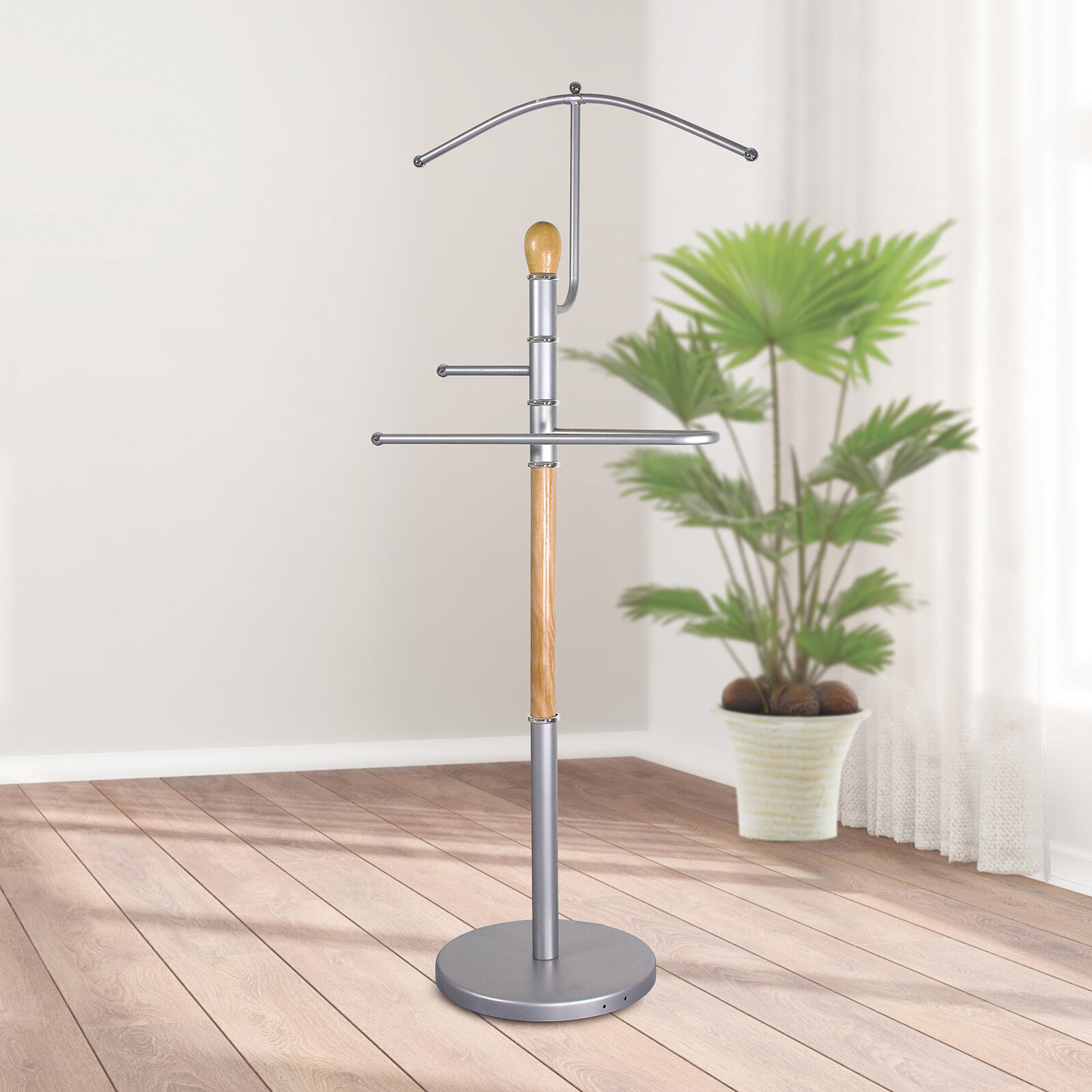 sluha němý RONNIE 46x27x107cm Cr/dřev.světlý 3.58 Kg MTA MAXMIX Sklad14 287835 8591022560891