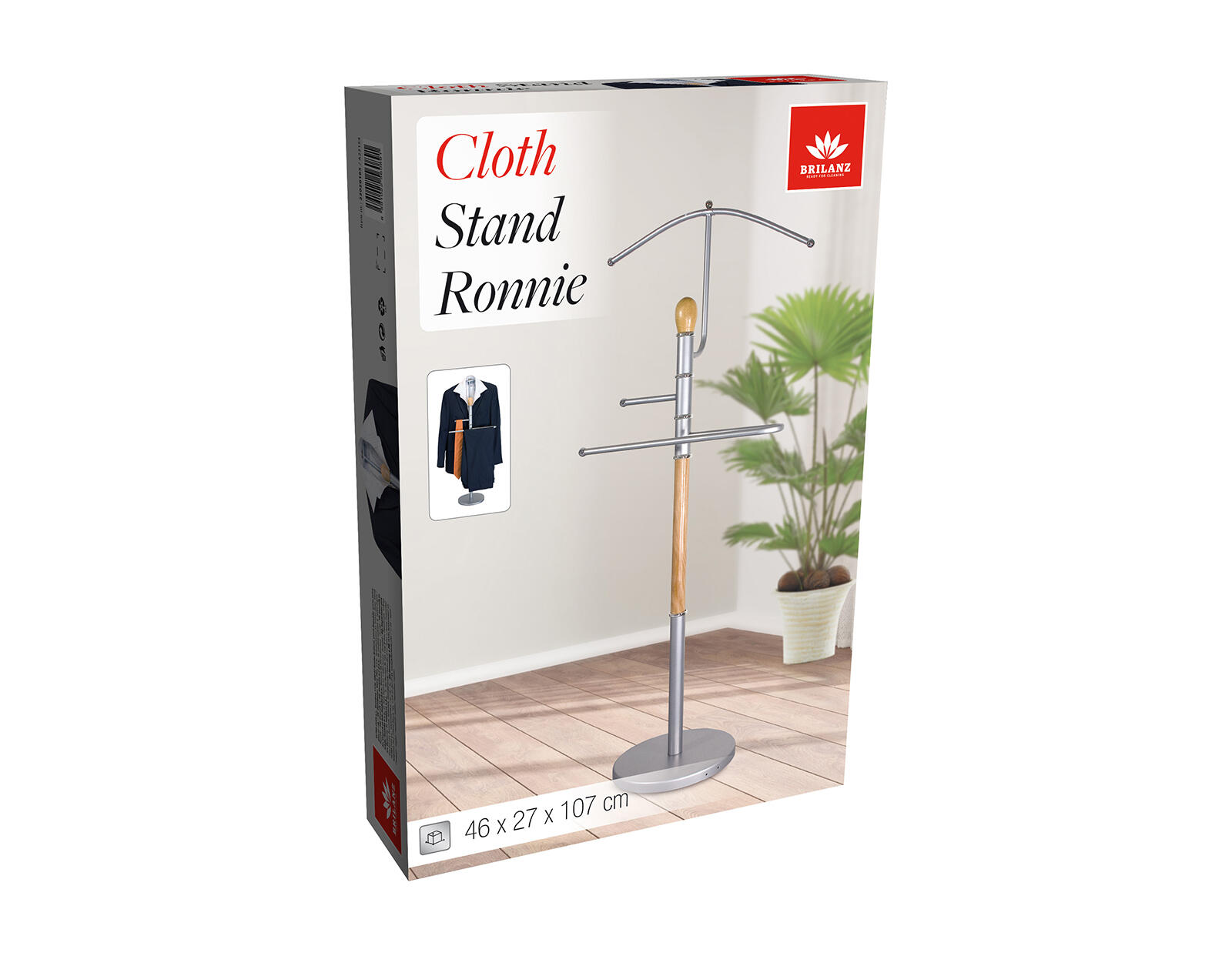 sluha němý RONNIE 46x27x107cm Cr/dřev.světlý 3.58 Kg MTA MAXMIX Sklad14 287835 8591022560891