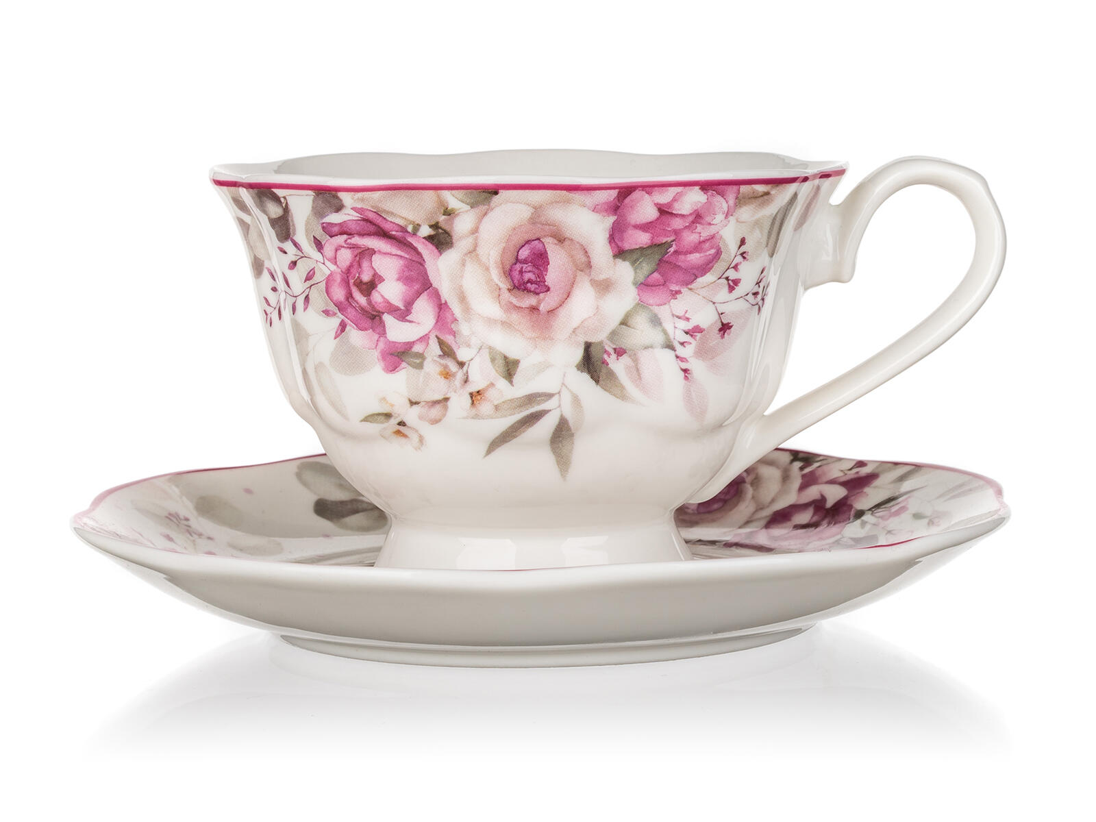 šálek + podšálek 220ml ROSE keramický