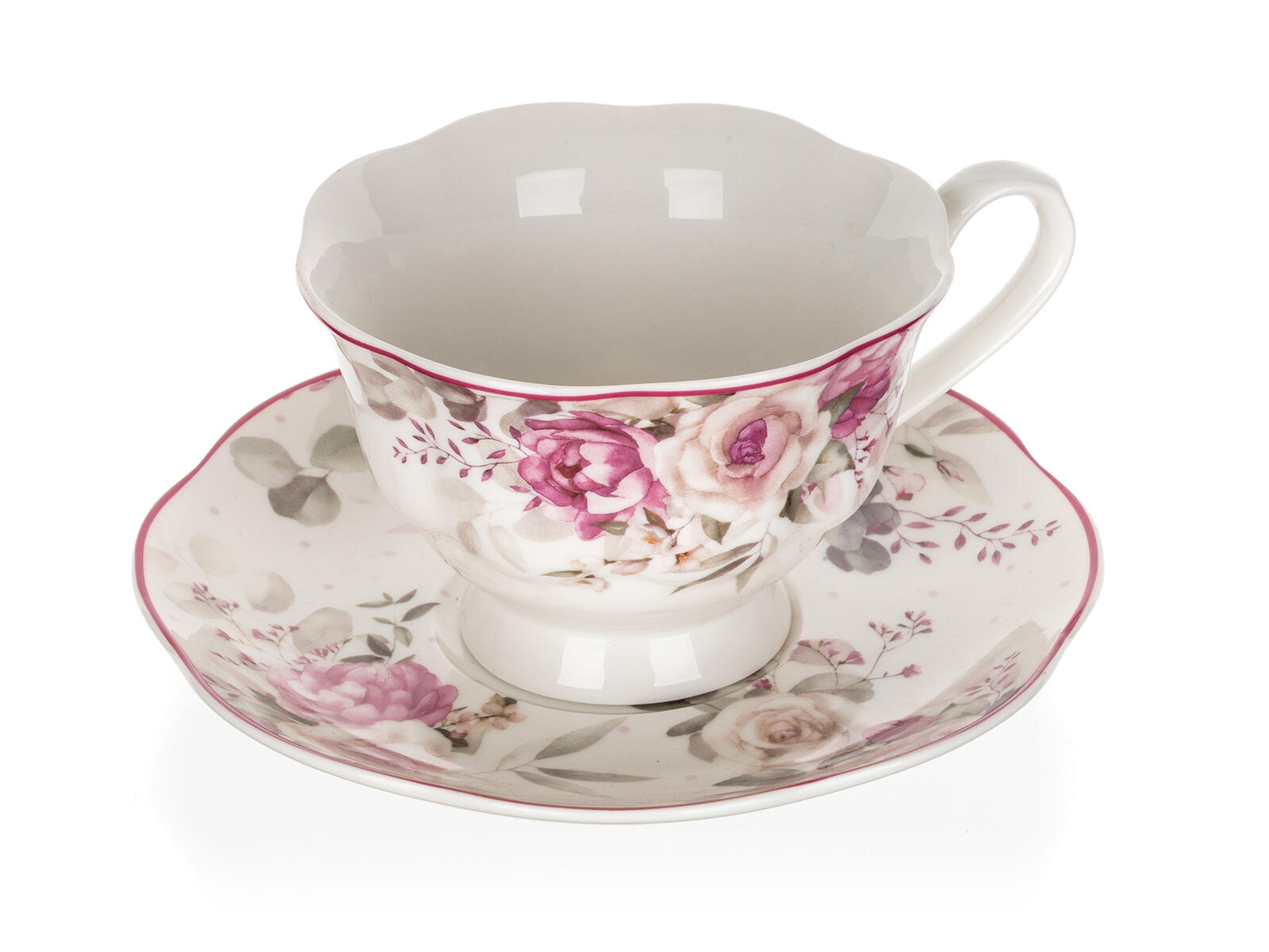 šálek + podšálek 220ml ROSE keramický