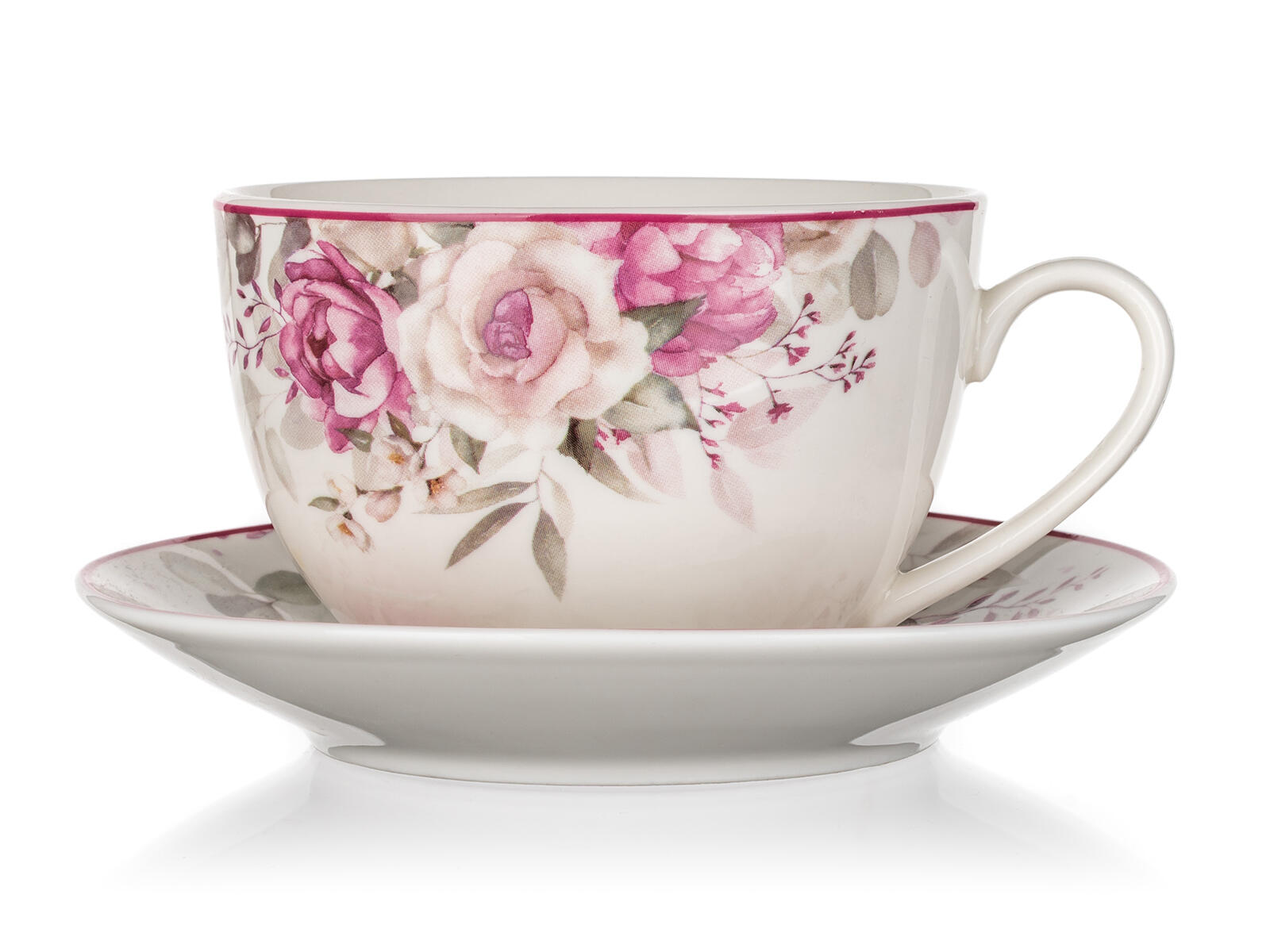 šálek + podšálek 240ml ROSE keramický