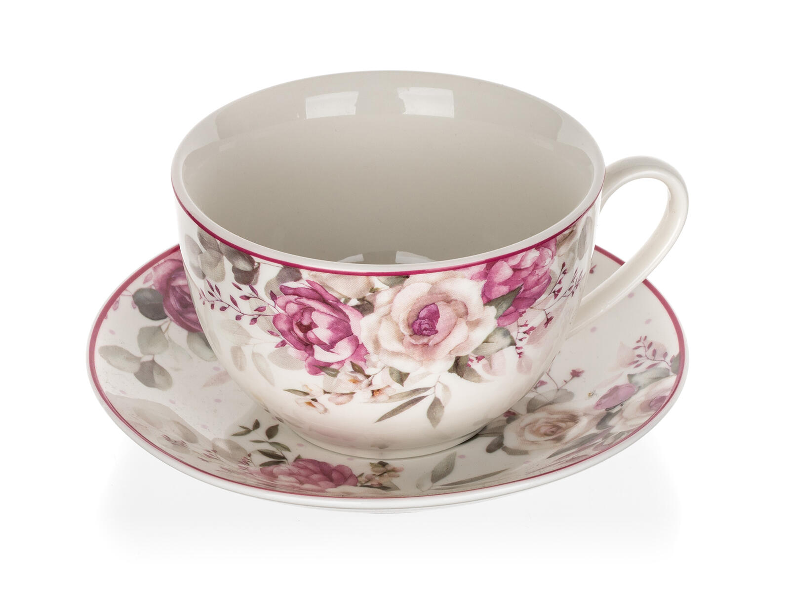 šálek + podšálek 240ml ROSE keramický