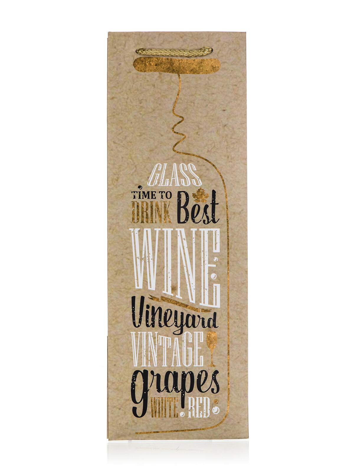 taška dárková na láhev 12x35x9cm TIME TO DRINK 0 Kg MTA MAXMIX Sklad14 287936