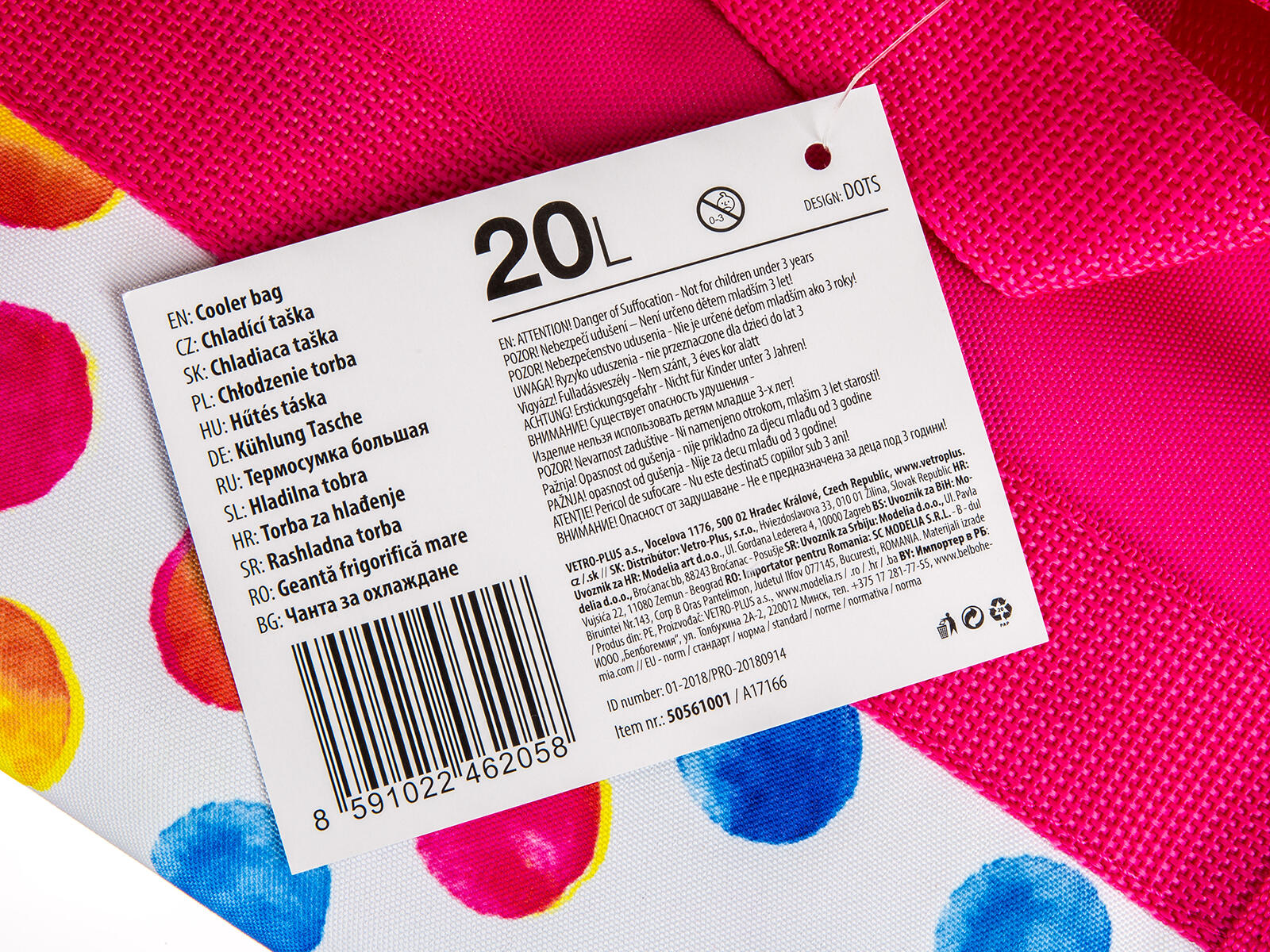 taška chladicí NICE 20l PUNTÍKY 0.34 Kg MTA MAXMIX Sklad14 287940