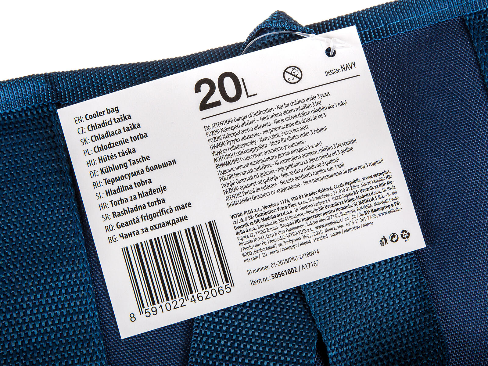 taška chladicí NICE 20l NAVY 0.34 Kg MTA MAXMIX Sklad14 287941 8591022462065
