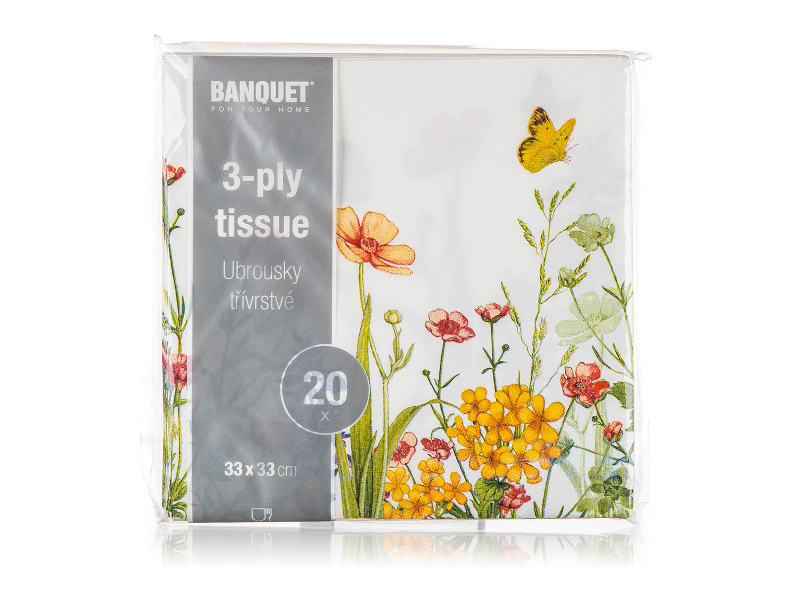 ubrousky 33x33cm MEADOW 3vrstvé (20ks) 0.11 Kg MTA MAXMIX Sklad14 287985