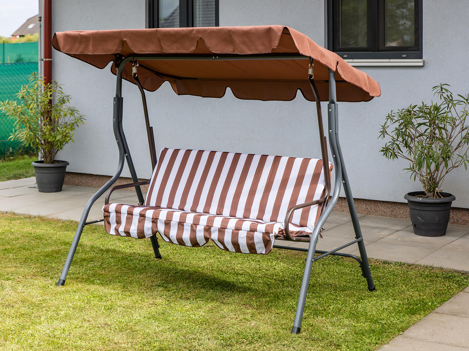 houpačka zahradní PANAMA 170x110x153cm HN/BÍ