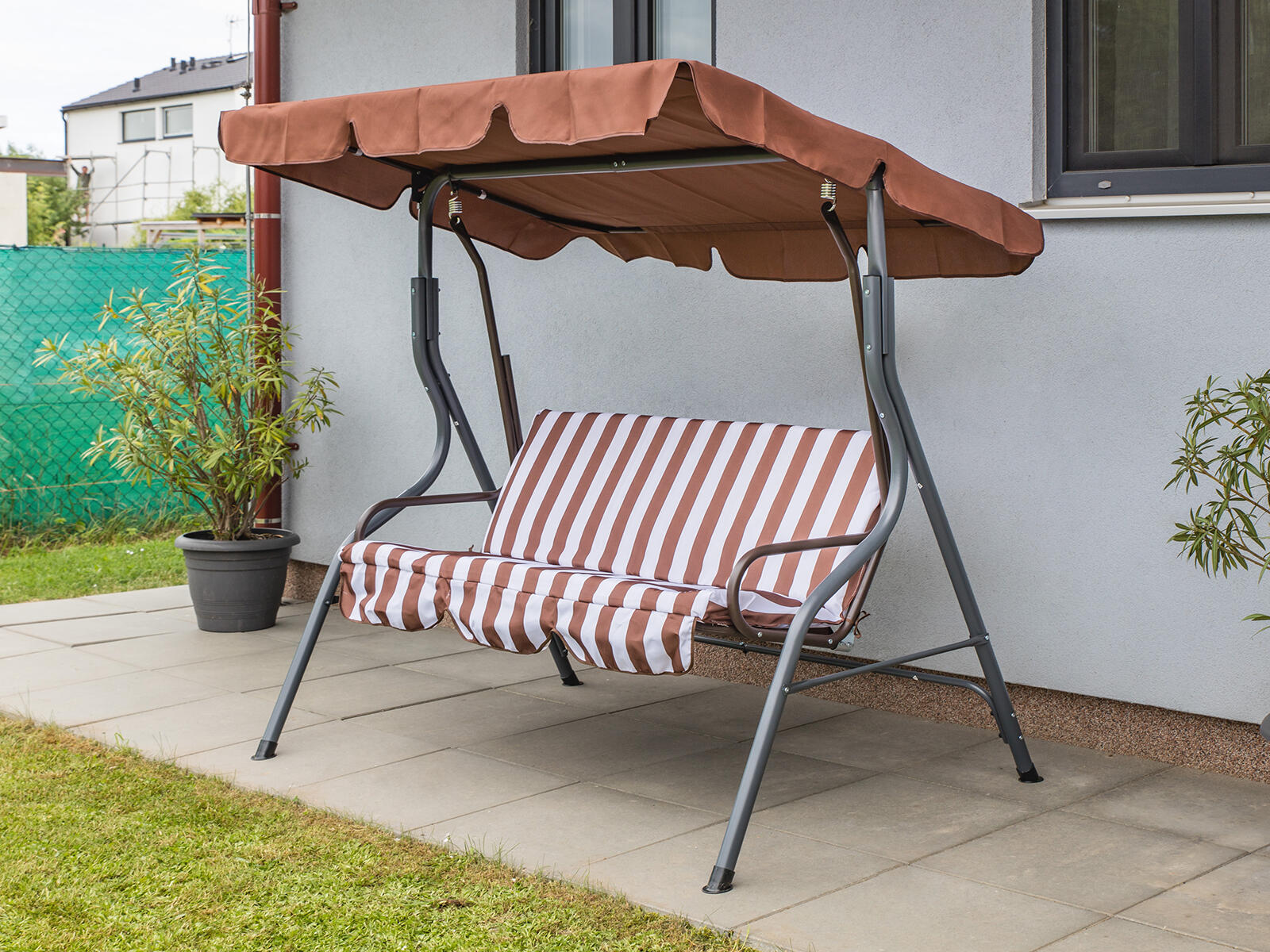 houpačka zahradní PANAMA 170x110x153cm HN/BÍ