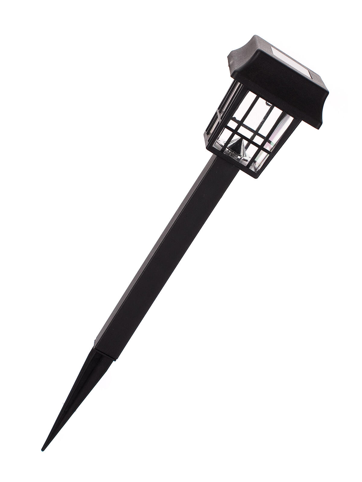 lampa solární 6,7x6,7cm, v.32,5cm, 1LED, PH ČER 0.09 Kg MTA MAXMIX Sklad14 767055