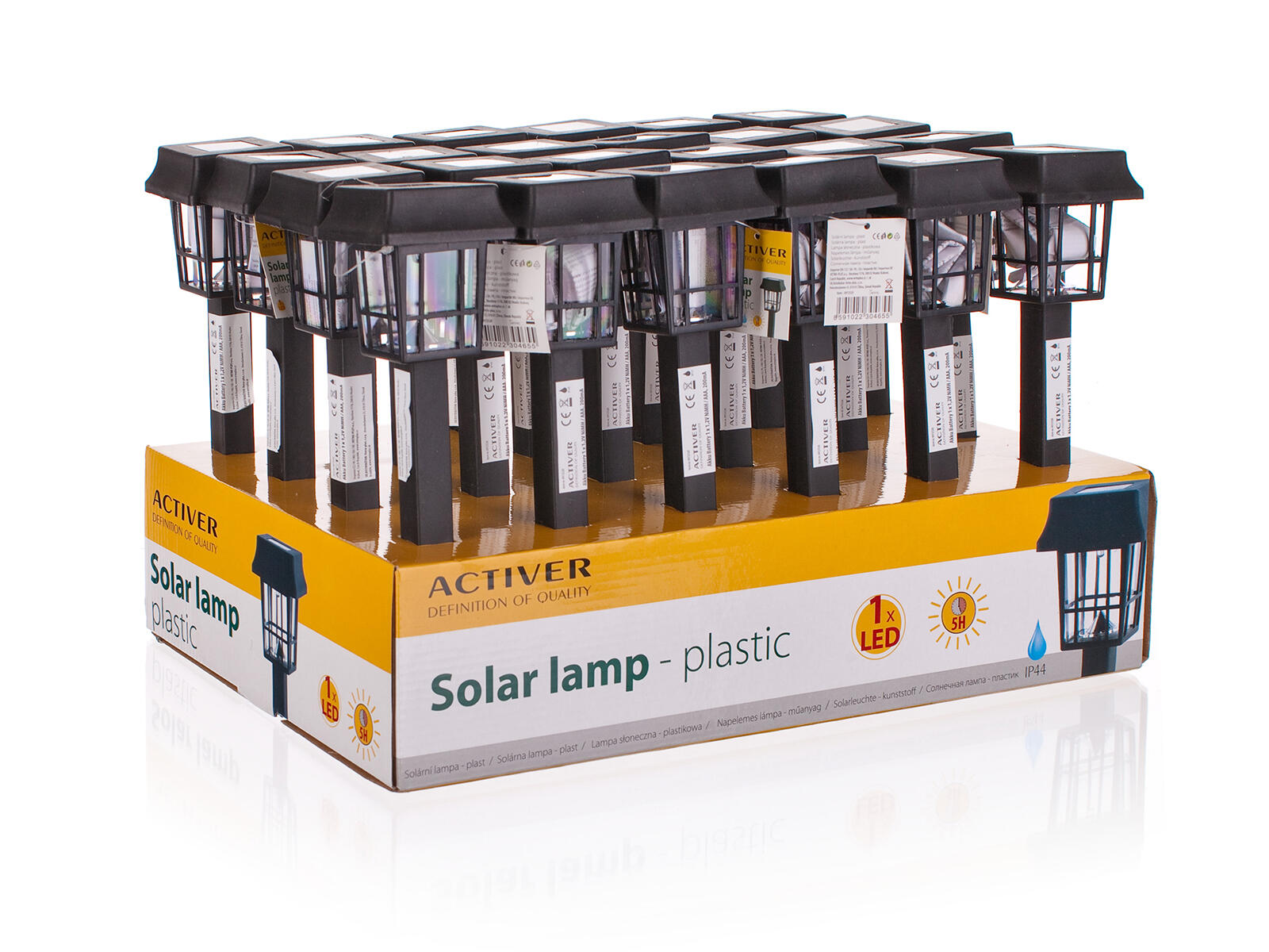 lampa solární 6,7x6,7cm, v.32,5cm, 1LED, PH ČER 0.09 Kg MTA MAXMIX Sklad14 767055 8591022304655