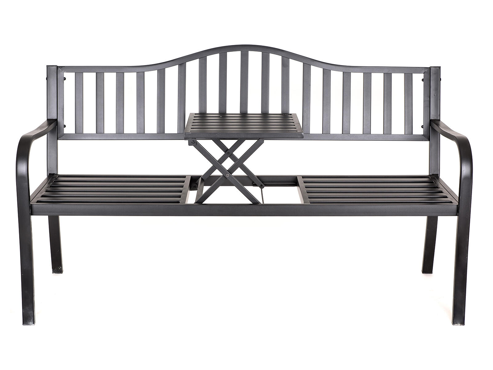 lavička zahradní REA 150x60x85cm,stolek,ocel ČER