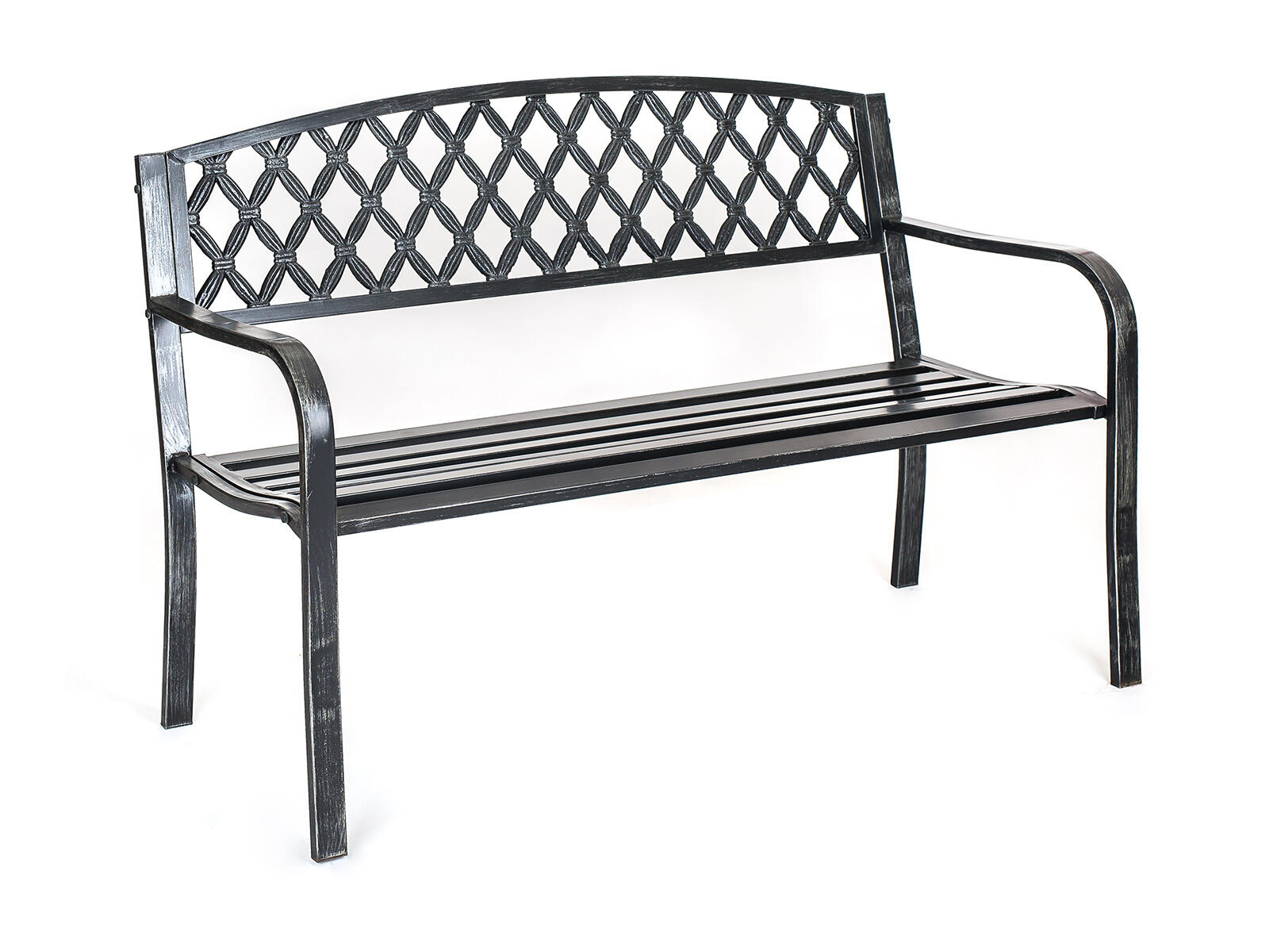 lavička zahradní LUSSO 127x60x85cm ČER ocel