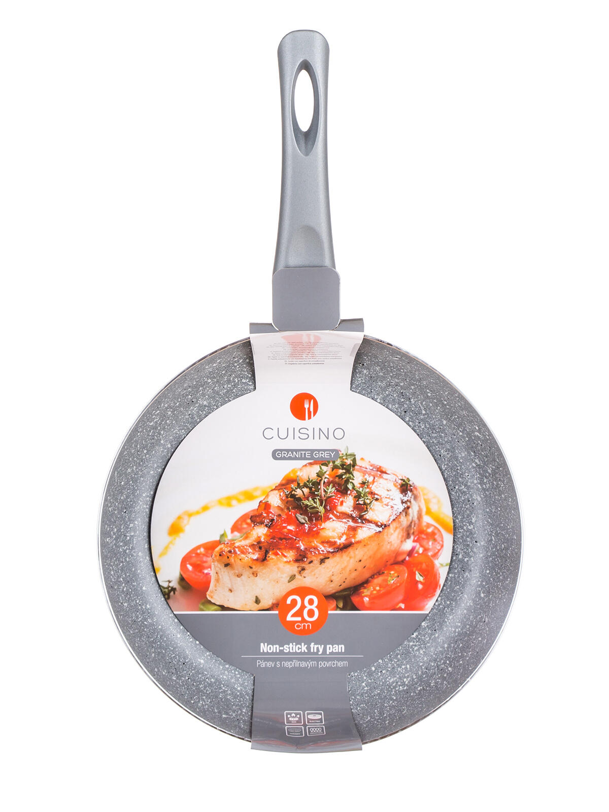 pánev 28x5,8cm nepřiln.povrch CUISINO GRANITE GREY 0.69 Kg MTA MAXMIX Sklad14 326105