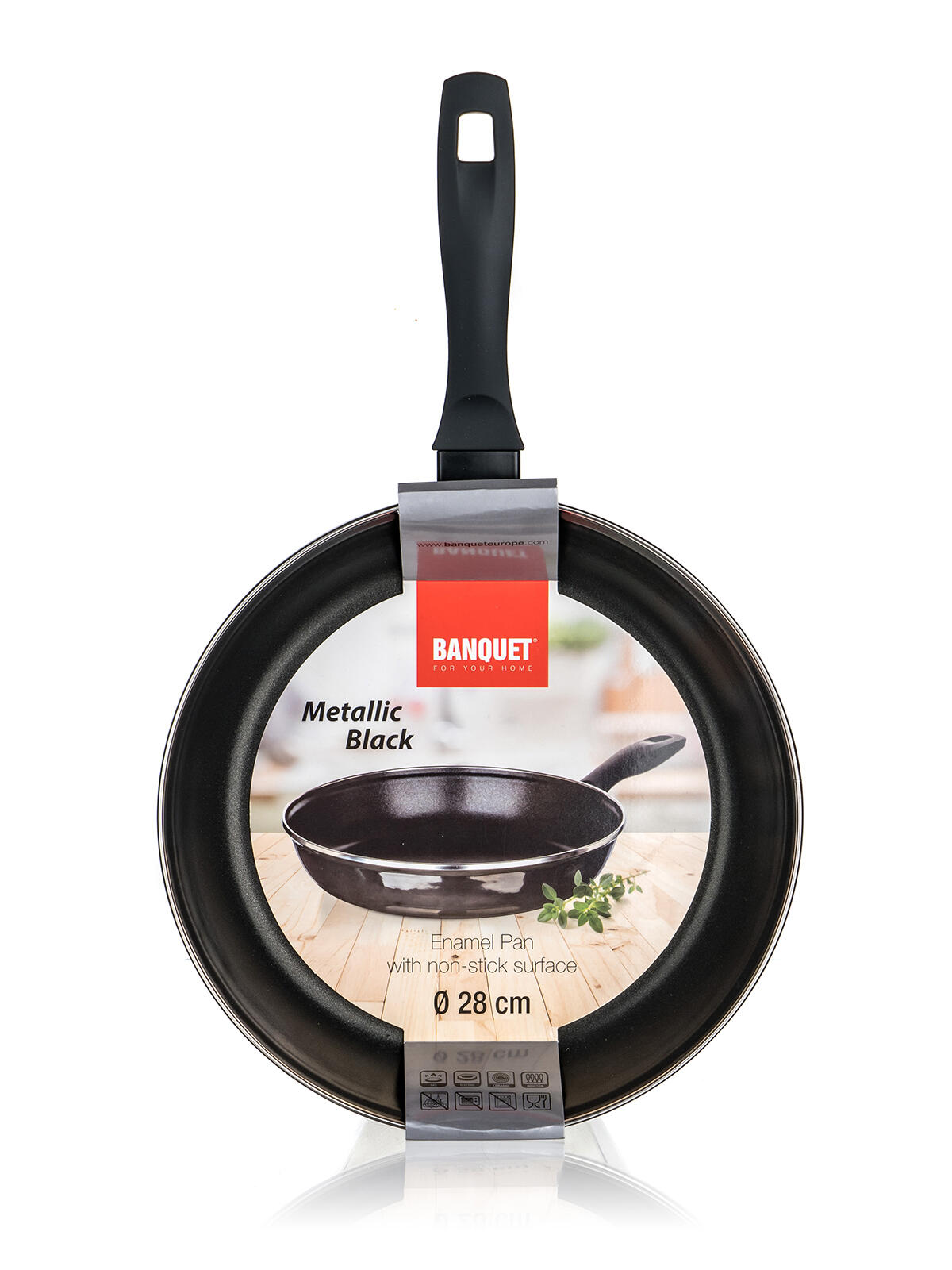 pánev 28cm nepřiln.povrch METALLIC BLACK