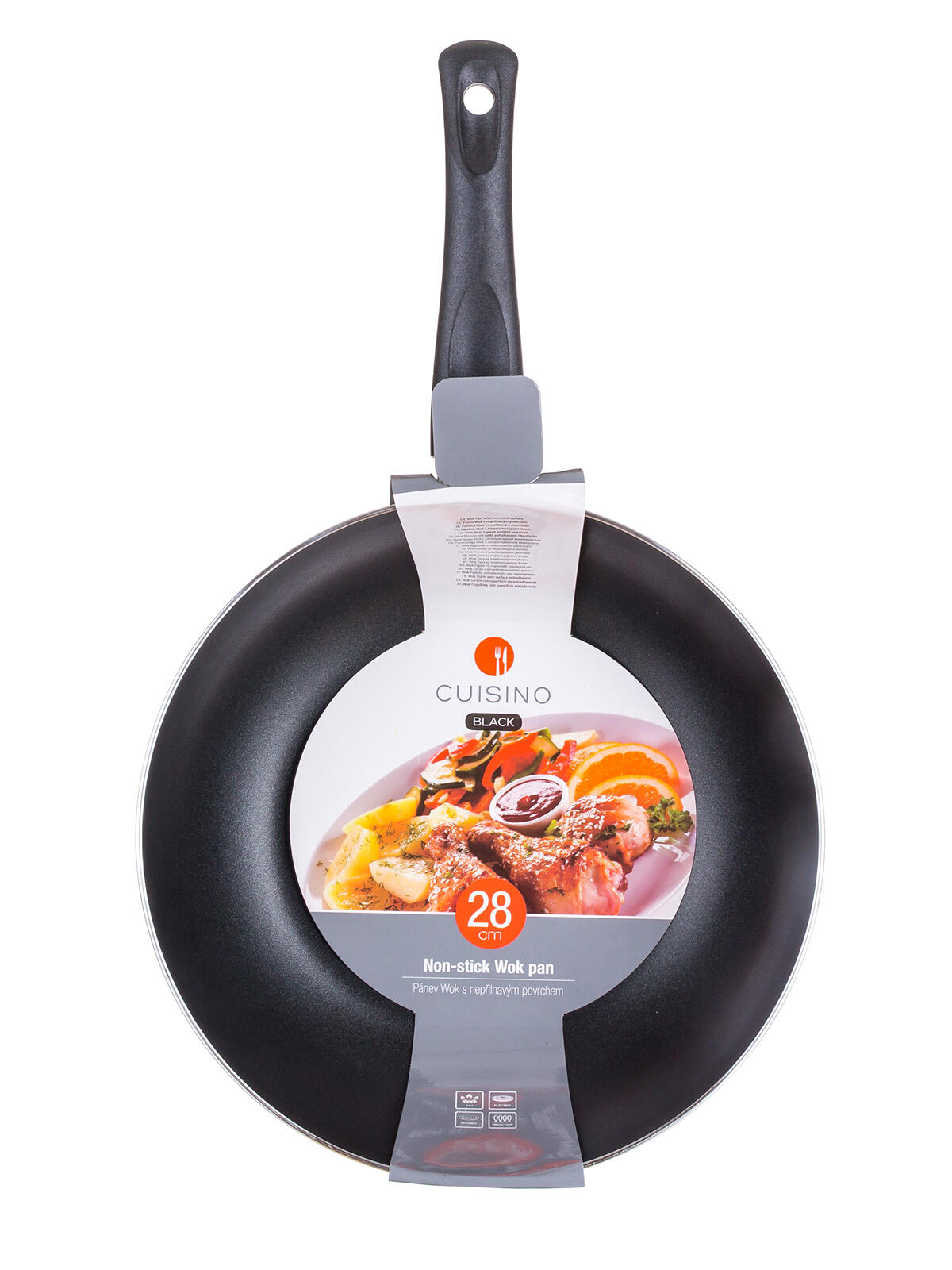 pánev WOK 28cm nepřiln.povrch CUISINO BLACK