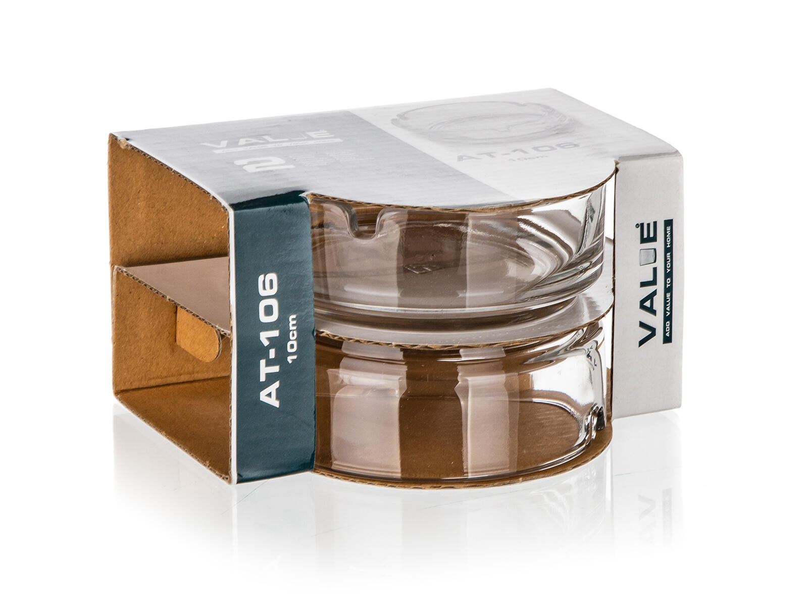 popelník 10cm skleněný (2ks) 0.39 Kg MTA MAXMIX Sklad14 326113