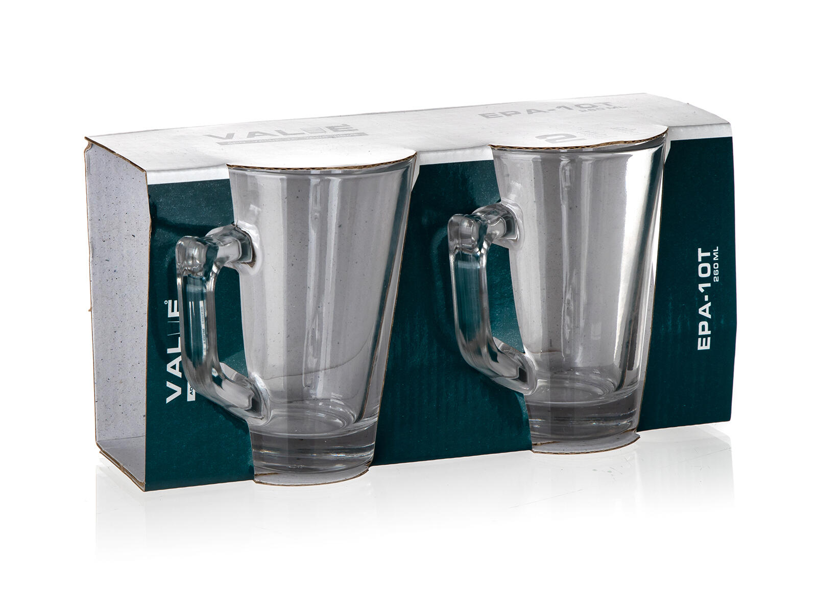 hrnek 260ml VALUE skleněný (2ks) 0.62 Kg MTA MAXMIX Sklad14 326128